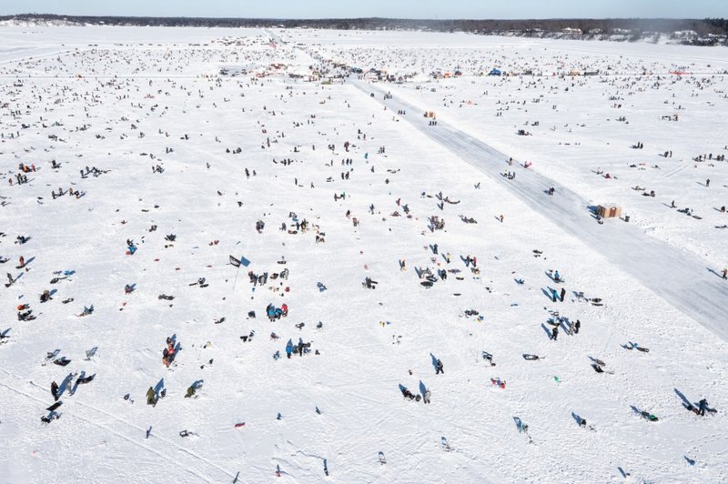 Ice fishing demo in United Kigdom